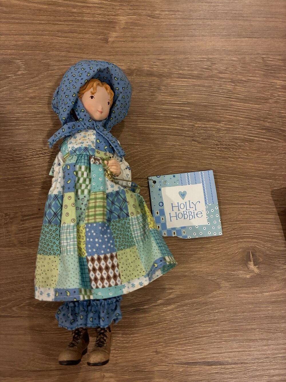 Holly Hobbie 9inch Cloth Doll Figure Removable Outfit Bonnet vintage with tags